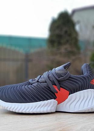 Adidas alphabounce instinct серые с оранжевым