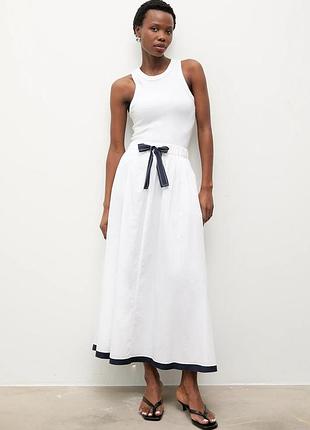 Urbanshop com ua хлопковая юбка answear.lab цвет белый maxi расклешенная размеры запитуйте