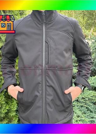 Bs водонепроницаемая мужская куртка best mix из материала soft shell (черная) 2xl bas77/n