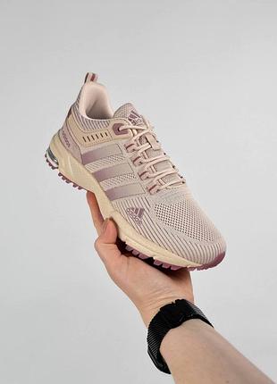 Жіночі кросівки сітка adidas marathon blash beige