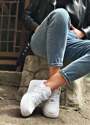 Мужские кроссовки найк аир форс nike air force 1 low white (top ут-во) 40 45