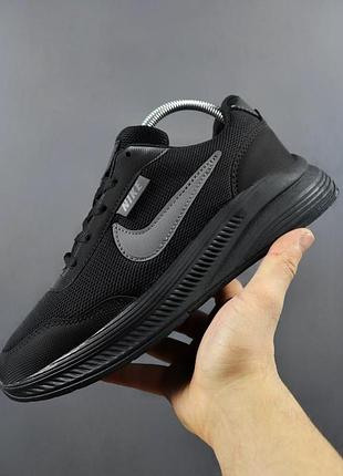 Кроссовки nike r2x мужские черные с сеточкой 43