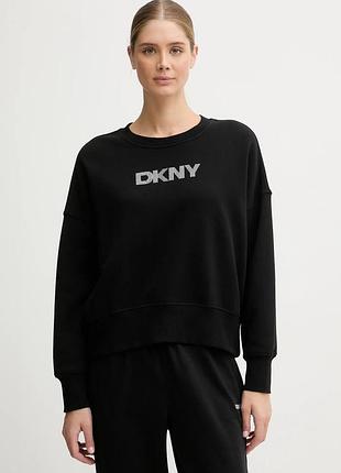 Urbanshop com ua бавовняна кофта dkny logo terry колір чорний з аплікацією dp5t1370 розміри запитуйте
