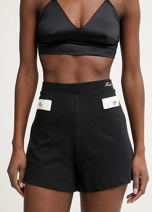 Urbanshop com ua karl lagerfeld шорти жіночі чорні high waist b2w46060 розміри запитуйте