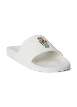 Urbanshop com ua polo ralph lauren шлепанцы для бассейна polo slide белый 809p09762001 размеры запитуйте