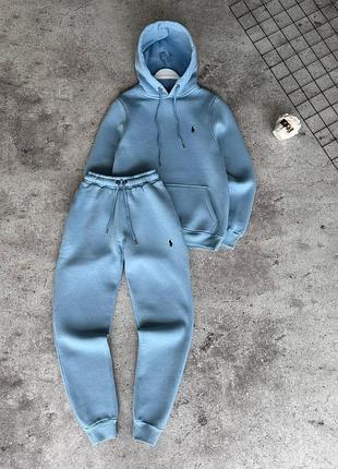 Спортивный костюм polo ralph lauren на флисе синий xl