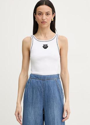 Urbanshop com ua pinko топ жіночий бавовняний з еластаном білий 106816 a3al розміри запитуйте