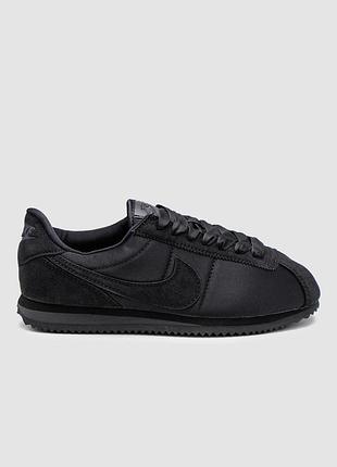 Кроссовки nike cortez triple black черные женские 40