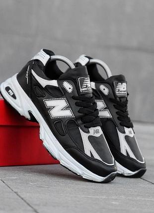 Мужские кроссовки нью баланс new balance 990 black white черный белый 40 42