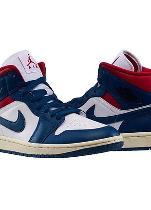 Женские кроссовки найк джордан оригинальная nike jordan 1 mid (bq6472-146) bq6472-146 37.5