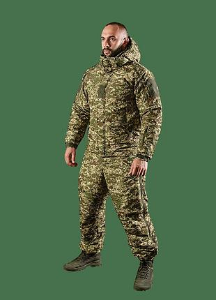 Зимний тактический водонепроницаемый комплект defender 7 lvl (куртка и штаны) хищник xl