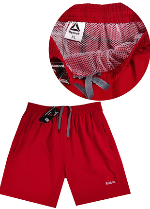 Мужские красные пляжные шорты с сеткой reebok 44/46-52