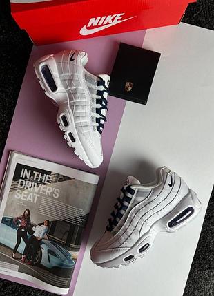 🌺женские кроссовки nike air max 95 white navy
