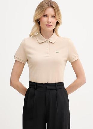 Urbanshop com ua lacoste поло жіноче бавовняне бежеве pf7839 розміри запитуйте