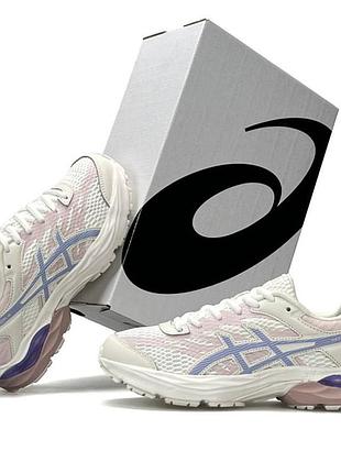 Жіночі повсякденні кросівки asics gel flux 4 білі модні шкіряні на літо красиві асікс гель флюкс популярні брендові для дівчат 38