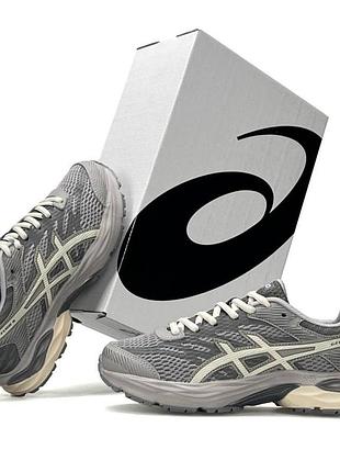 Женские повседневные кроссовки asics gel flux 4 серые модные кожаные на лето красивые акс гель флюкс популярные брендовые 37
