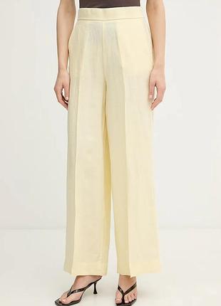 Urbanshop com ua united colors of benetton брюки женские льняные желтые high waist 4aghdf08k размеры запитуйте