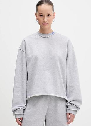 Urbanshop com ua хлопковая кофта hugo blue dismudge_b цвет серый меланж 50553605 размеры запиту