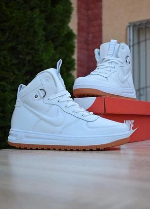 Nike lunar force 1 duckboot белые
