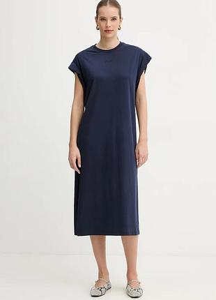 Urbanshop com ua сукня boss orange колір синій midi пряма 50540442 розміри запитуйте