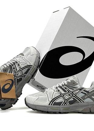 Женские кроссовки asics gel kahana 8 серые стильные кроссы ассикс гел кахана дышащие из сетки на весну лето вьетнам 38