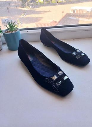 Элегантные бархатные туфли-балетки то ве shoes (италия) - состояние новой вещи! 40 размер