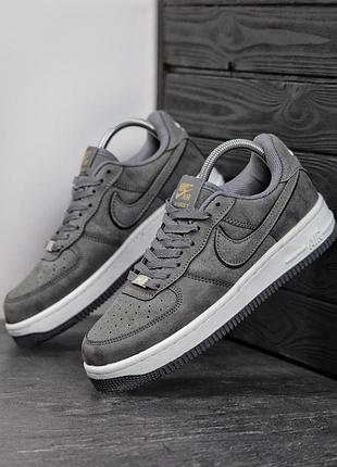 Мужские кроссовки найк аир форс nike air force 1 low grey серый 40