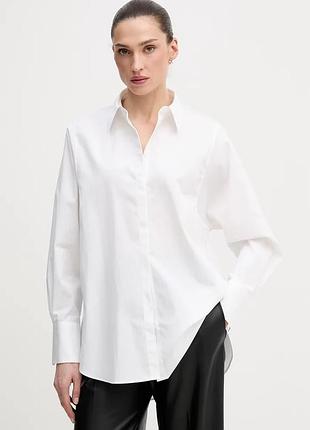 Urbanshop com ua хлопковая рубашка mos mosh enola цвет белый relaxed классический воротник 178050 размеры запитуйте