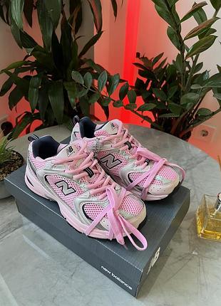 Женские кроссовки new balance 530 pink silver розовый серебро 37