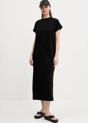 Urbanshop com ua бавовняна сукня hugo blue колір чорний maxi oversize 50540389 розміри запитуйте