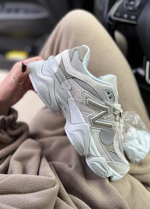 Женские кроссовки нью баланс new balance 9060 light grey свет серый 36