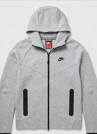 👕 мужская кофта nike tech fleece | s | серая | оригинал
