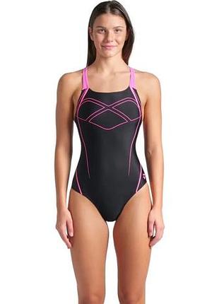 Жіночий купальник арена оригінал arena graphic swimsuit swim pro back 009024-590