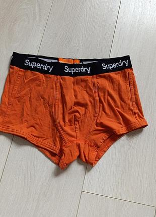 Помаранчеві трусики чоловічі базові боксерки котонові superdry s c 8 36 44