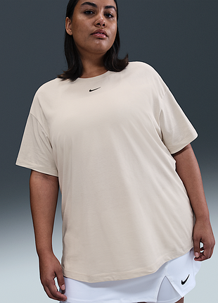 Жіноча бавовняна футболка nike plus size