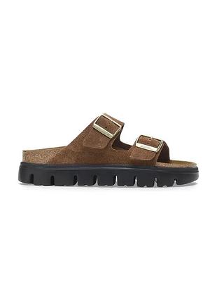 Urbanshop com ua замшеві шльопанці birkenstock arizona chunky birkenstock x papillio жіночі колір коричневий на платформі 1028389