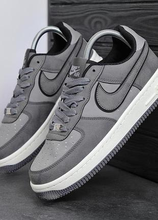 Мужские кроссовки найк аир форс nike air force 1 grey серый 40