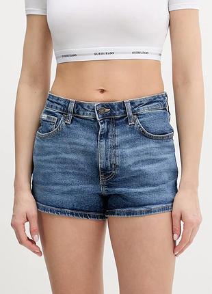 Urbanshop com ua guess jeans шорти жіночі джинсові блакитні high waist розміри запитуйте