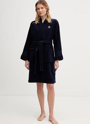 Urbanshop com ua lauren ralph lauren махровий халат жіночий бавовняний темно-синій iln42505 розміри запитуйте