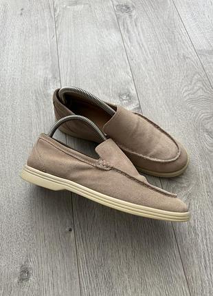 Замшеві лофери zara 38
