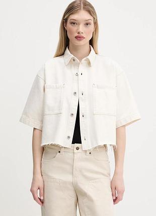 Urbanshop com ua джинсовая рубашка hugo blue цвет бежевый relaxed классический воротник 50537471 размеры запитуйте
