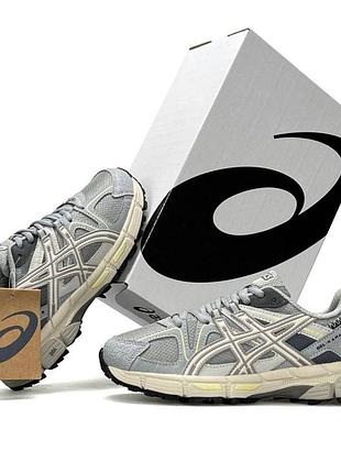 Мужские кроссовки asics gel kahana 8 серые кросы асикс гел кахана воздухопроницаемые из сетки на лето весну вьетнам 42