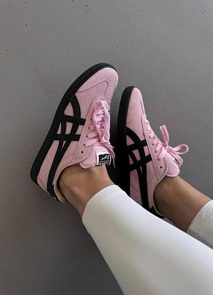 Женские кроссовки асикс asics onitsuka tiger pink black розовый черный 37