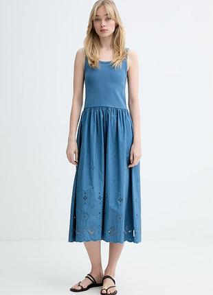 Urbanshop com ua marc o’polo платье с хлопком голубое однотонное 5000010187 размеры запитуйте