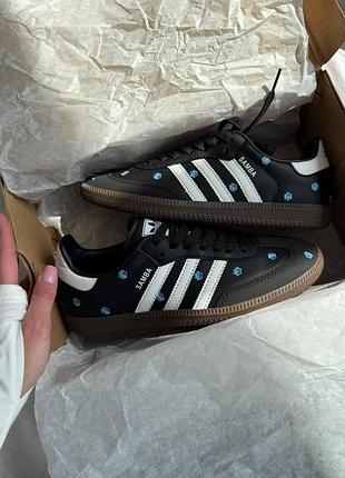 Женские кроссовки адидас самба adidas samba floral black черный 36