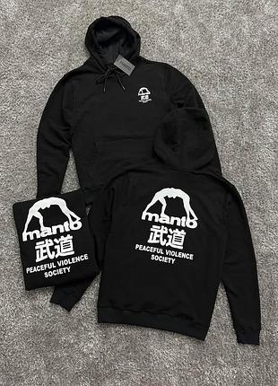 Худи manto hoodie мужское черное манто