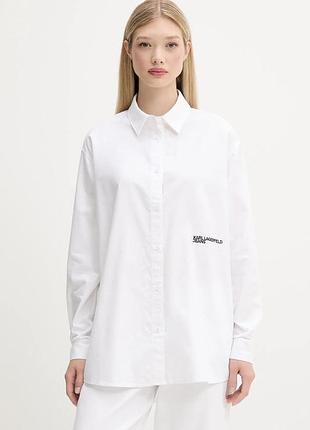 Urbanshop com ua хлопковая рубашка karl lagerfeld jeans цвет белый relaxed классический воротник a3w11010 размеры запитуйте