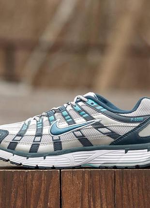 Кросівки nike p-6000 grey blue сірі