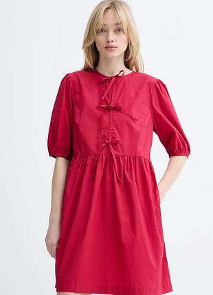 Urbanshop com ua marc o'polo розкльошена сукня бавовняна червона однотонна 5000010260 розміри запитуйте