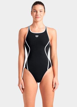 Купальник слитный для женщин arena pro_file swimsuit solid черный, белый жин 36 008055-510